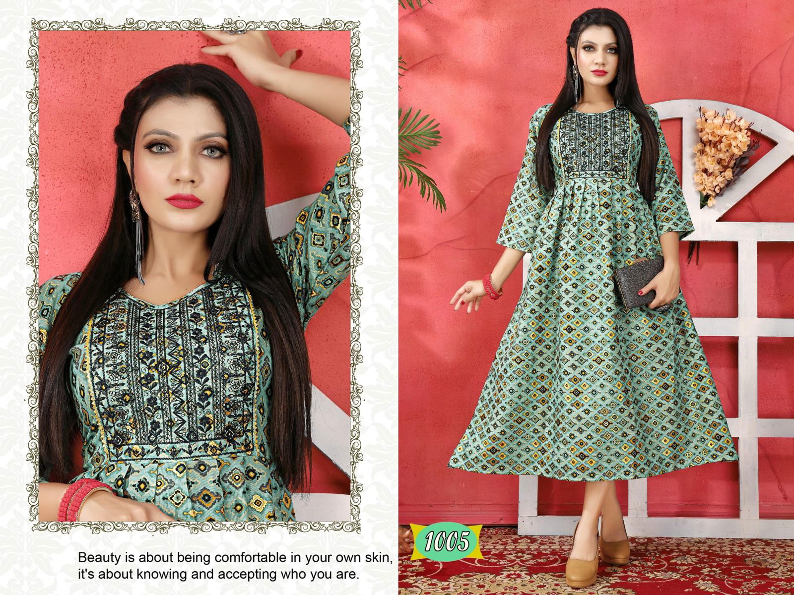 Golden Britt 1 New Designer Fancy Wear Anarkali Kurti Collection